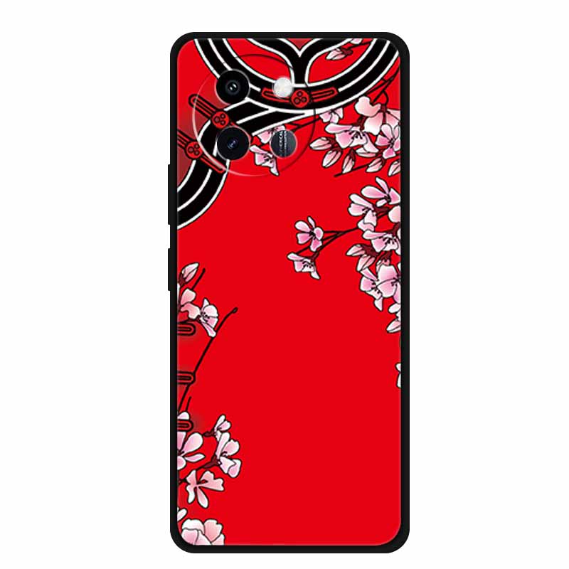 3D Lovely Cute Case For Vivo Y38 Y200i Y200T T3X Soft TPU Silicone Bumper Protector Relief Flower Emboss Phone Cover Funda Capa