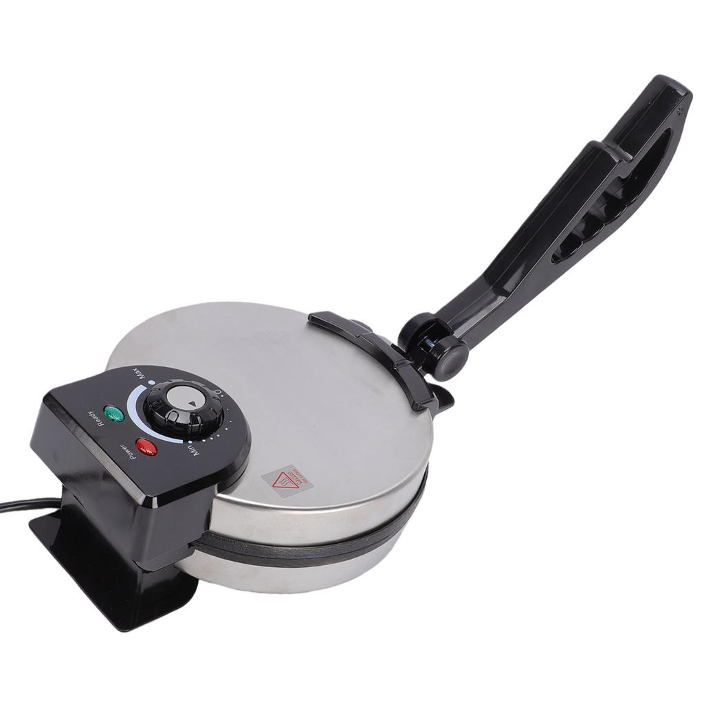 Electric Tortilla Maker 1000W Non Stick Knob Adjustable Temperature Control Uniform Baking Make Indian Style Chapati