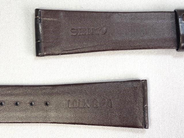L0LX012J0 SEIKO King Seiko 20mm Leather Dark for Strap, Crocodile, Brown, SDKA003/ SJE087J1/ 6L35-00F0