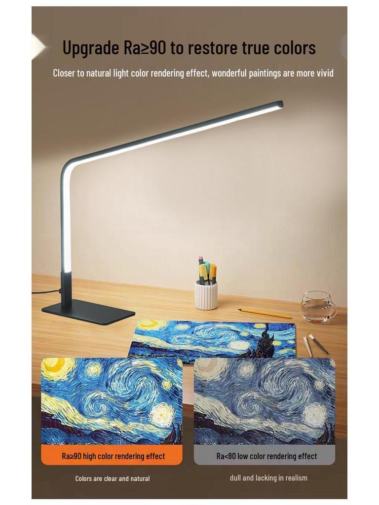 Creative Minimalist Table Lamp: Full Spectrum Eye Protection for Reading & Study