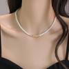 Luxurious Minimalist Pearl & Metal Choker Necklace for Women - Summer 2025 Trend