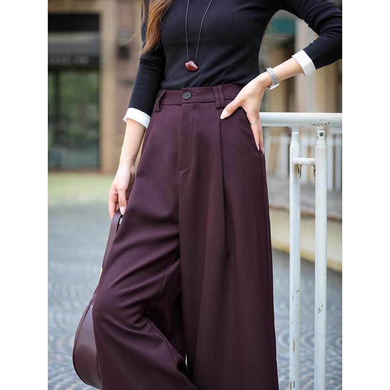 Demana Women's Pleated Wide-Leg Commuter Trousers