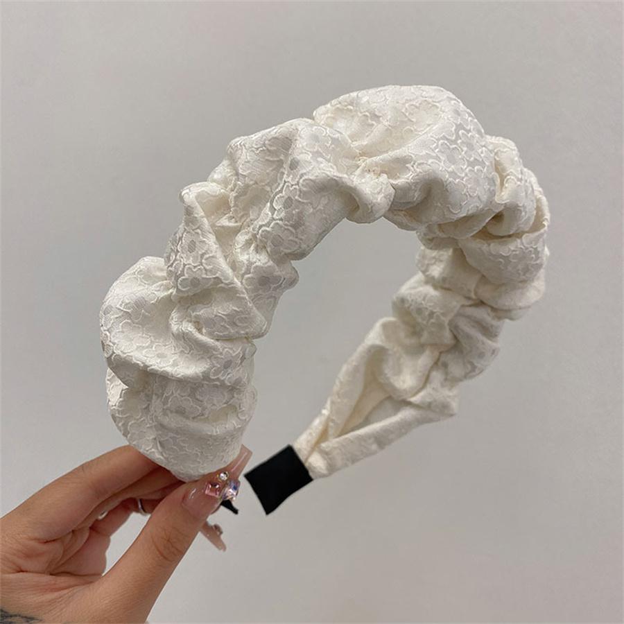 

Новая корейская плиссированная повязка на голову для девочек, высококлассная, милая и темпераментная повязка на голову, простой широкий пучок для волос, аксессуар для волос