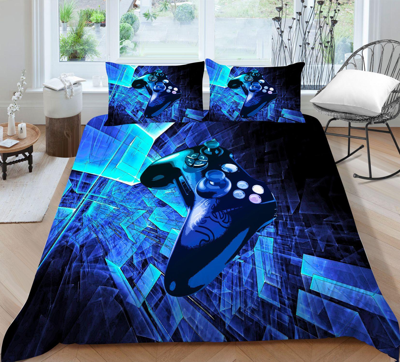 

Quilt Cover Pillowcase Two Or Three-Piece Set Gamepad Digital Printing EU single 135*200