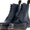 Black 8 Eye Leather Boots High Top Lace Up Unisex Short Boots Biker Boots