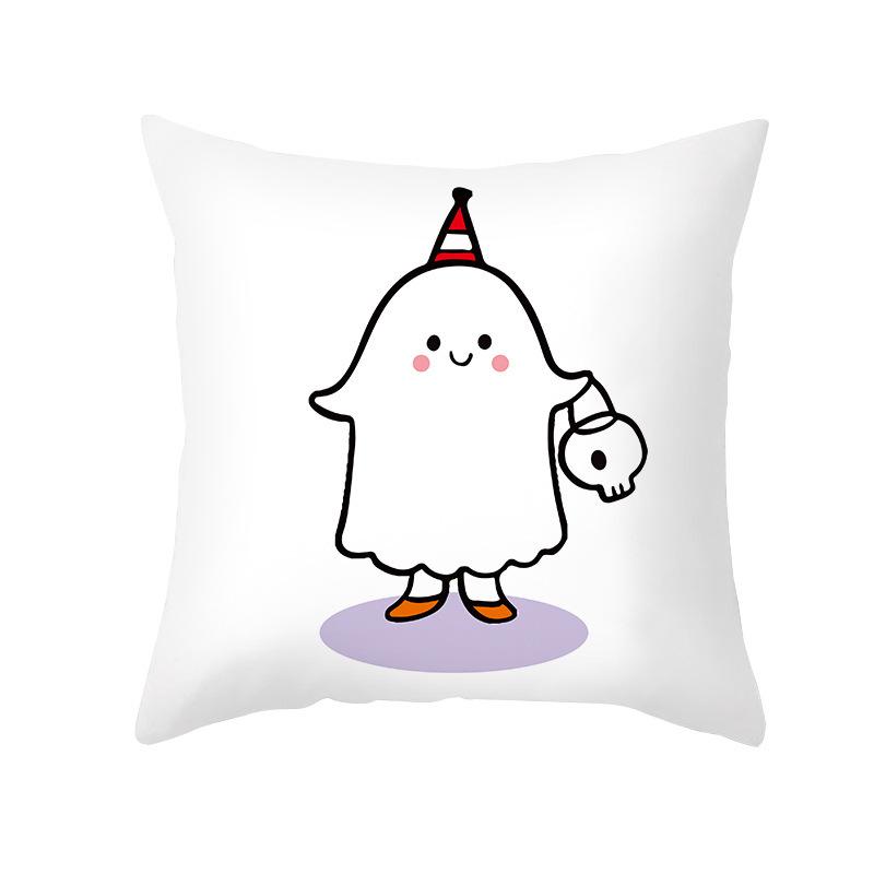 Poduszka Poduszka na Halloween Poszewka na poduszkę Kreskówkowy Zamek z Dyni Skóra Brzoskwini Poszewka na poduszkę do samochodu Dom Podparcie lędźwiowe Dekoracja domu