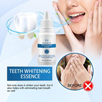 Yousheng 10ML Essenza Sbiancante Denti Alito Cattivo Placca Dentale Rimozione Macchie Cura Orale Pulizia Denti Siero Soluzione Liquido Illuminante