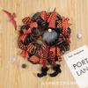 Halloween Door Wreath Decor With Long-Legged Figure Ghost Theme Party Hanging Ornament Front