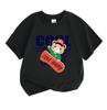 100% Cotton Kids Crew Neck Short Sleeve T-Shirt, Cool Cartoon Bear Skateboard Print Casual Soft Tees for Boys Girls Summer Breathable Comfortable Ligh