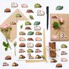 500 Pictures/roll Roll Sticker Tape Cartoon Sleepy Animal Handbook Material Decorative Envelope Mouth