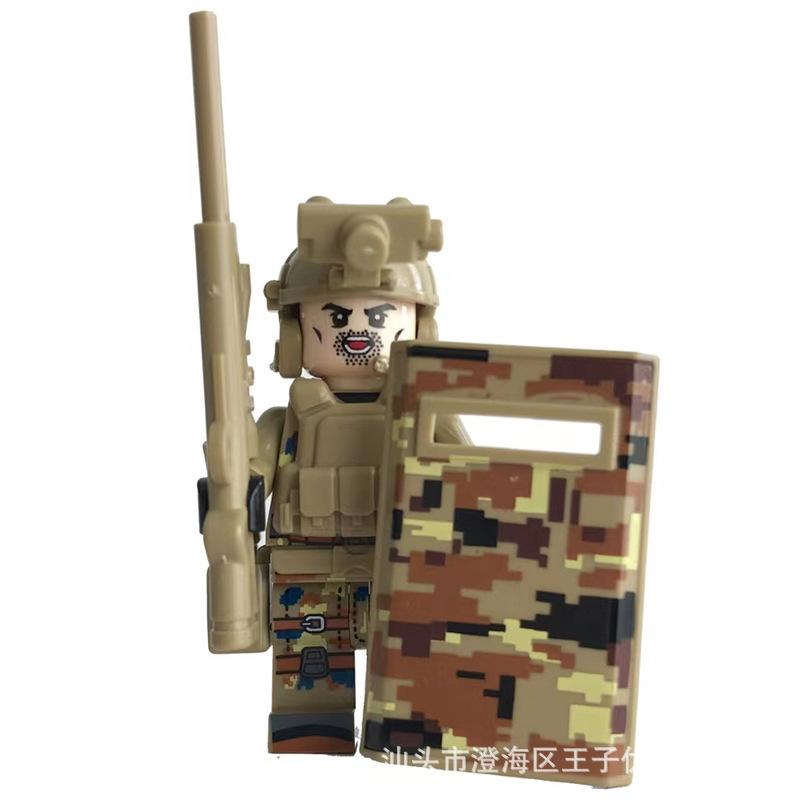 Ninja Warrior Superhero Doll With Weapon Single Building Block Assembly Toy