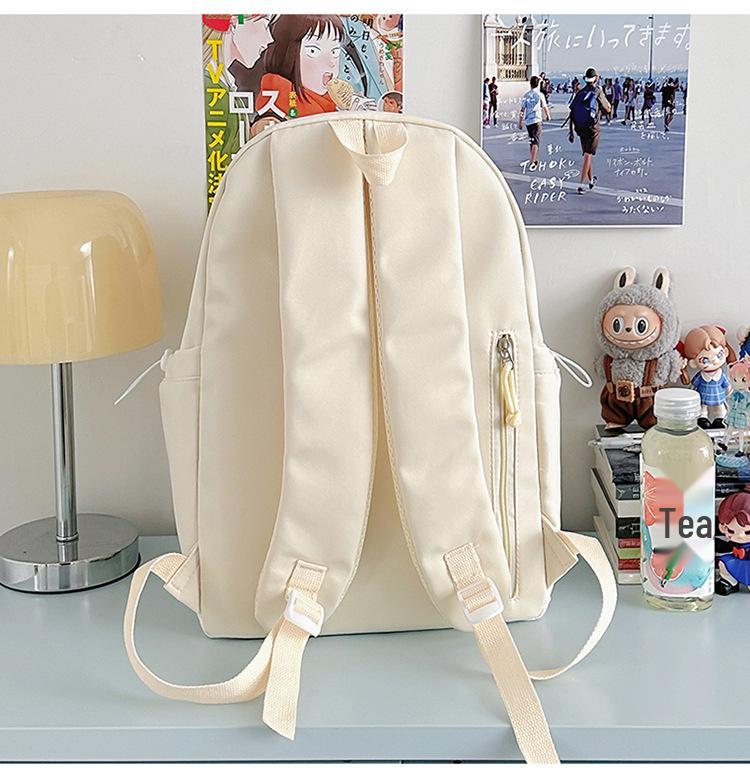 Japanese Style Color Block Drawstring Backpack: Large Capacity Sports & Travel Bag for Men and Women