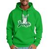 Men's Casual Sports Hooded Pocket Christmas Print Long Sleeve Sweatshirt