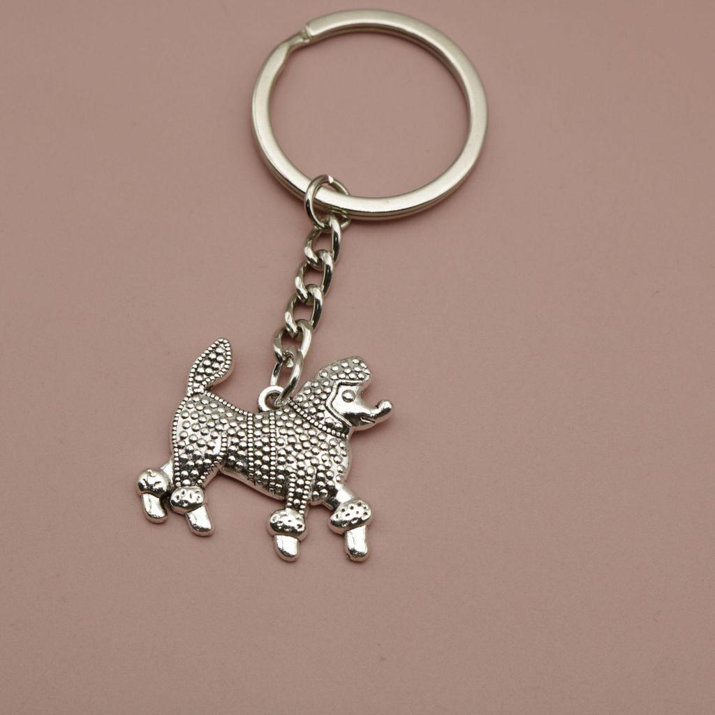Trendy Simple Dog Poodle Keychain Pendant