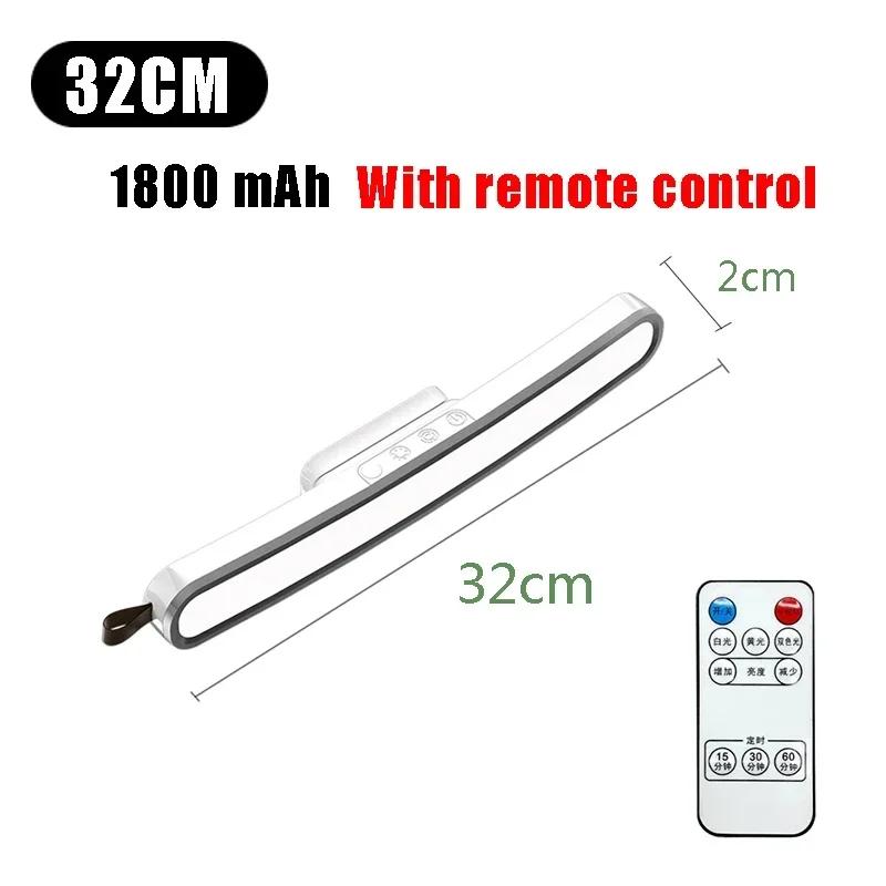 

LED Desk Lamp Hanging Magnetic Curved Touch Table Lamp Rechargeable 1800mAh Remote Control Dimming Reading Light Bedroom Study