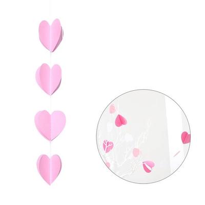 Wedding Party Backdrop Decor Supplies Heart Hanging Decorations Garland Banner 6Set
