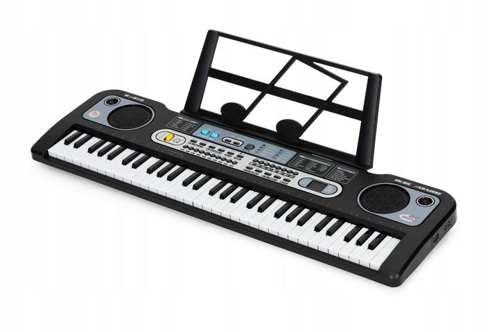 Duży Keyboard Pianino Z Mikrofonem Dla Dzieci + Zasilacz