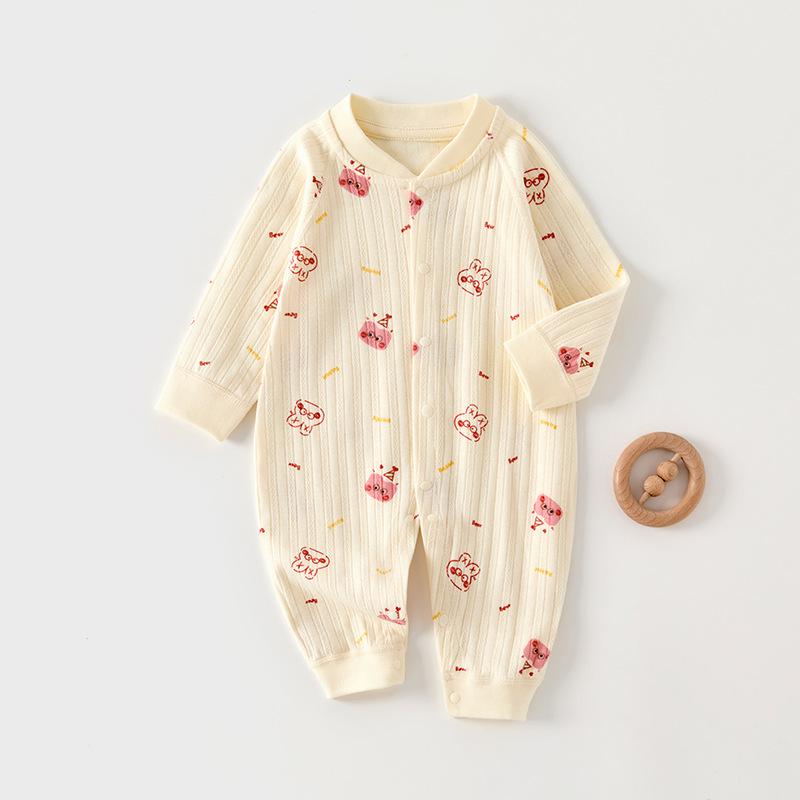 2025 New Pure Cotton Baby Jumpsuit for Spring, Autumn, and Winter - Newborn Toddler Inner Wear