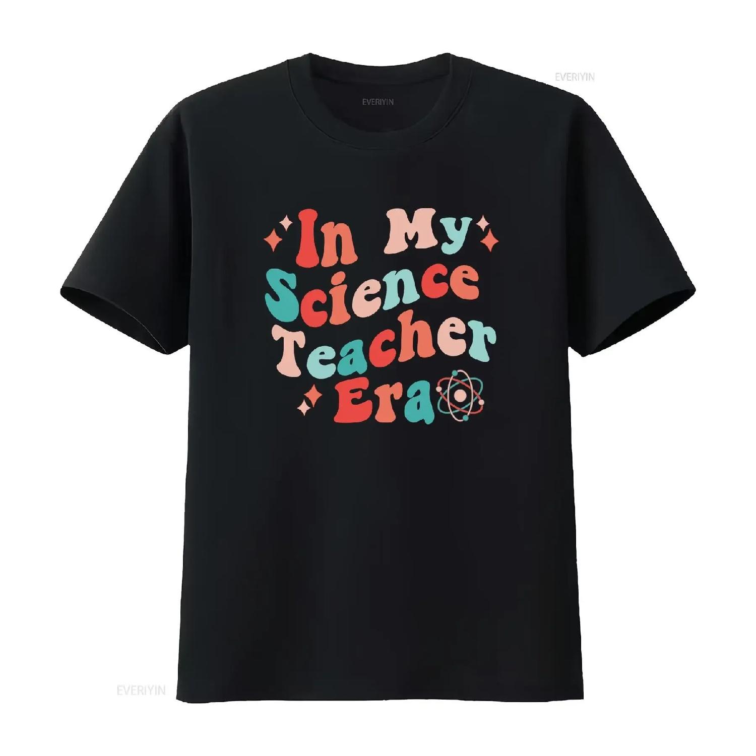 In My Science Teacher Era T Shirt Funny New Future School Team s vintage Washed Breathable Top For Everyday Wear Comfortable S