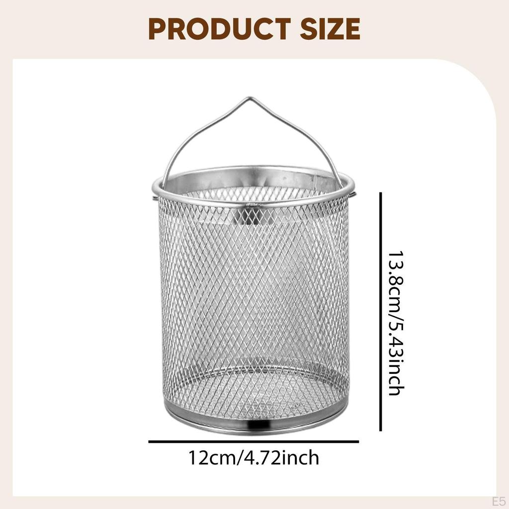 Deep Fry Basket Colander Easy to Clean Chicken Frying Oil Pot Baskets for Cooking Noodles