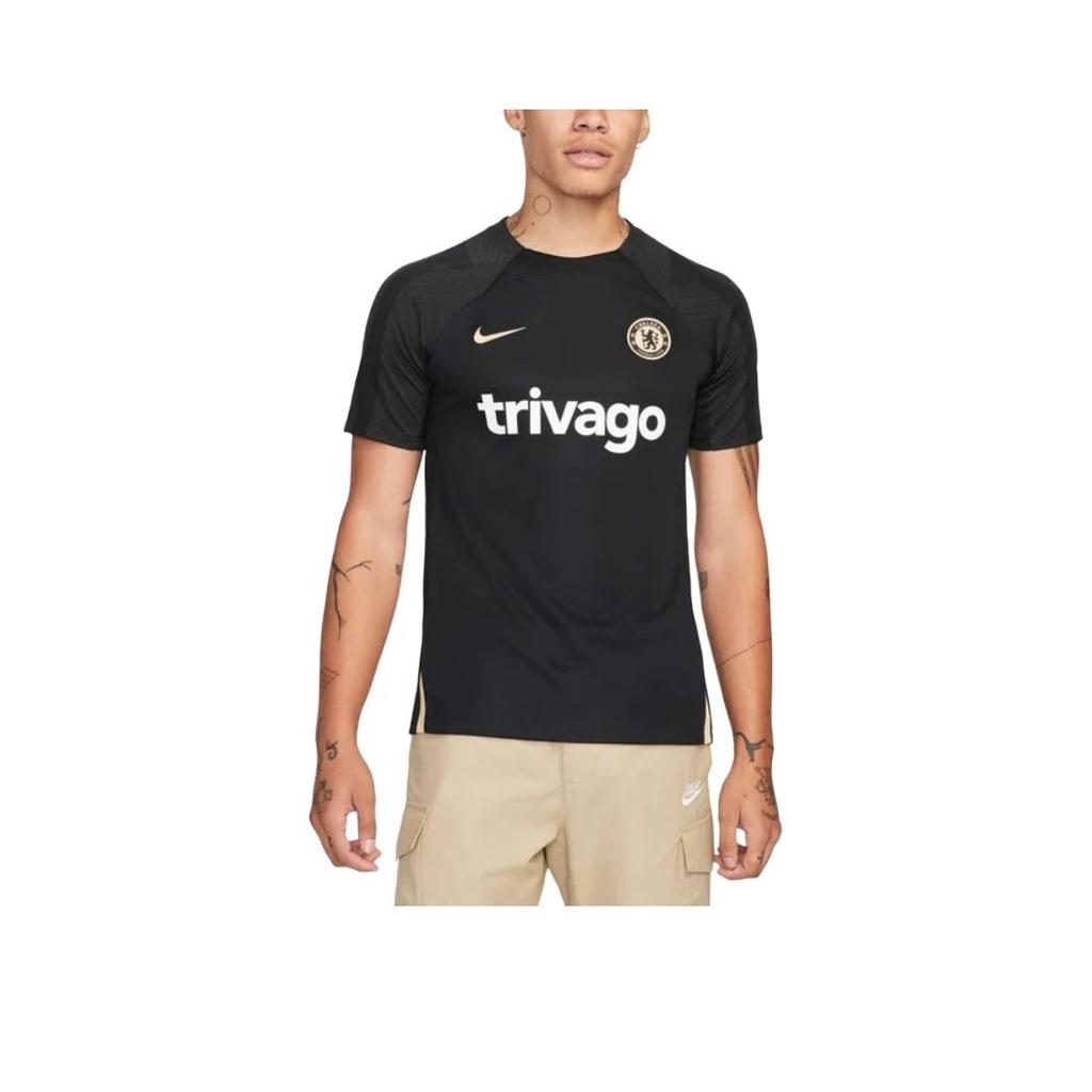Nike Chelsea FC Dri-Fit Moisture-Wicking Cool Training Crew Neck Short Sleeve Football Shirt Men Tops Black Sesame DN2801-011