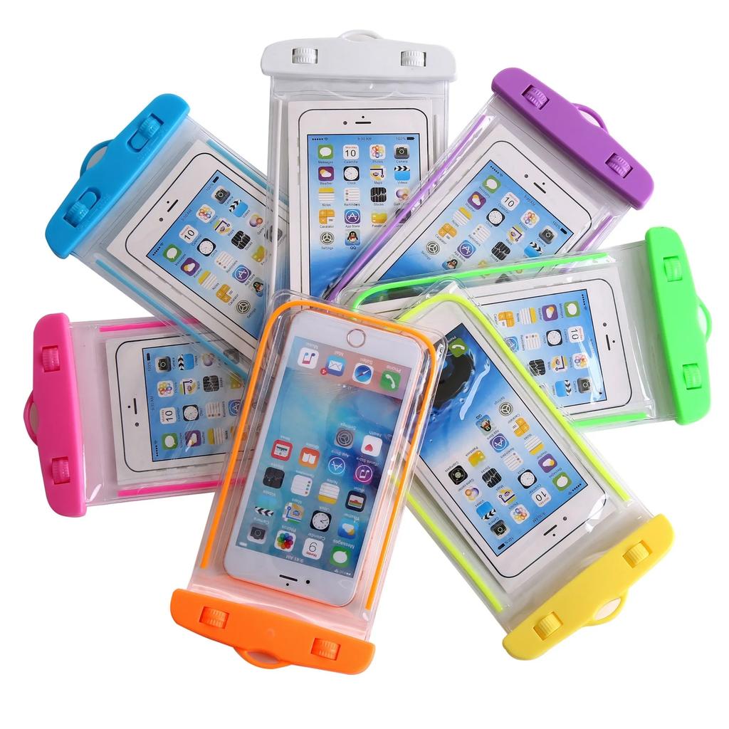 Up To 7.3" Multicolor Universal Waterproof Phone Pouch Phone Waterproof Case Dry Bag IP68 Outdoor Sports for Apple IPhone Samsung and More
