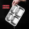 Thickened 304 Stainless Steel Partitioned Lunch Tray