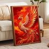 DIY Framed Pearl Painting Kit Phoenix Bird Pattern 3D Sparkling Bead Art Canvas Elegant Home Wall Decor Gift for Women Artwork Craft Supplies