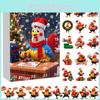 Christmas Countdown Box With Chicken Shaped Acrylic Tree Ornaments For Holiday Decor