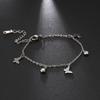 Korean Butterfly Crystal Bracelets on Hand for Women Stainless Steel Charm Bracelet Jewelry Valentine's Day Gift