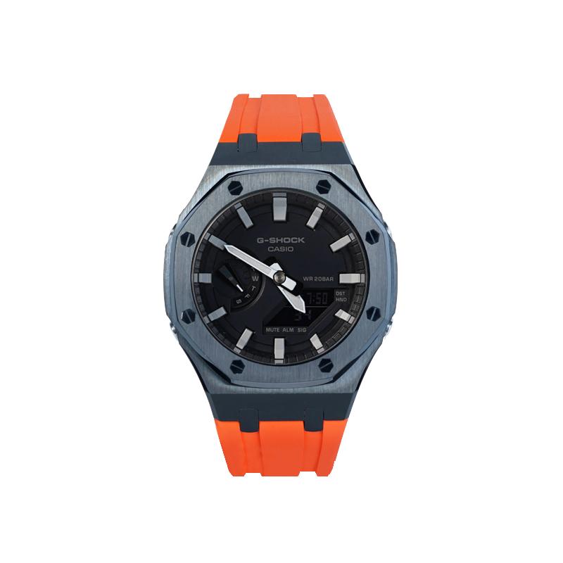 CASIO Men Liquid Crystal/Analog Dual Display Series Black Watch GA-2100-1A-