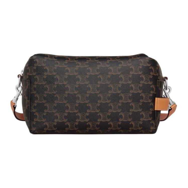 

Celine Logo Print Silver Finish Leather Crossbody Bag Men bags Brown L10033C58-04LI Basic Set (Bag+Dust Bag)