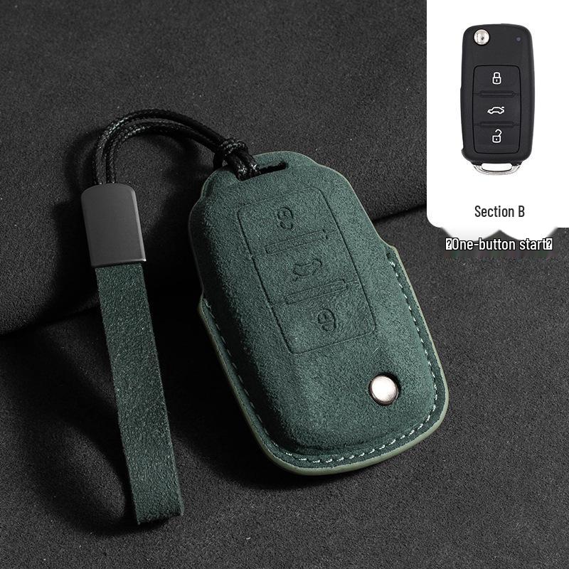 Volkswagen Suede Key Case: Fits Touron, Tayron, Tiguan L, Sagitar, Lamando L, Magotan, CC, ID4 - Full Coverage.