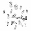 20-50pcs 1-5mm Stainless Steel End Tip Cap Crimp Clasps Connector DIY Tassel Leather Cord End Crimp Jewelry Making Supplies