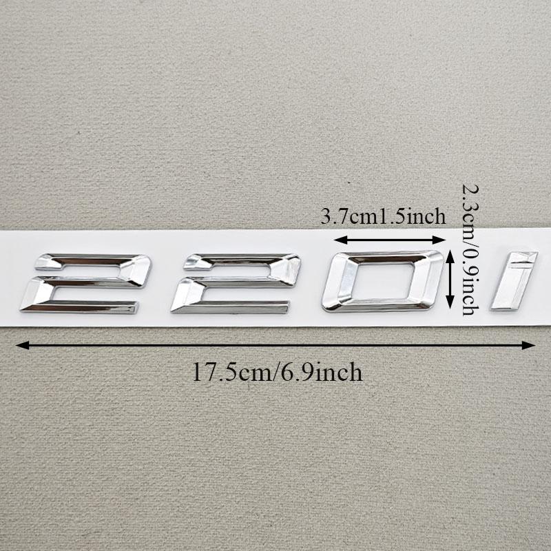 3D ABS Chrome Car Letters Logo 218i 220i 230i Badge Rear Trunk Emblem Sticker For BMW 218i 220i 230i 225i F44 F45 Tail Marking
