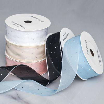 4cm Hot Diamond Yarn Ribbon Handmade DIY Hair Decoration Bow Gift Box Ribbon Flower Bouquet Bag Decoration Ribbon Ribbon Bow DIY Flower Handmade