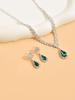 Elegante Set di Collana e Orecchini con Strass per Matrimoni