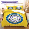 Leeds United Football Club Pattern Bedding,Quilt Set Quilt Cover Pillowcase Home Birthday Gift (1 * duvet cover + 2 * pillowcase, without core)