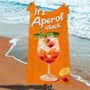 È l'ora dell'Aperol Telo da Spiaggia Fantasia Protezione Solare e Antivento Adatto per Piscina Campeggio Coperta da Viaggio