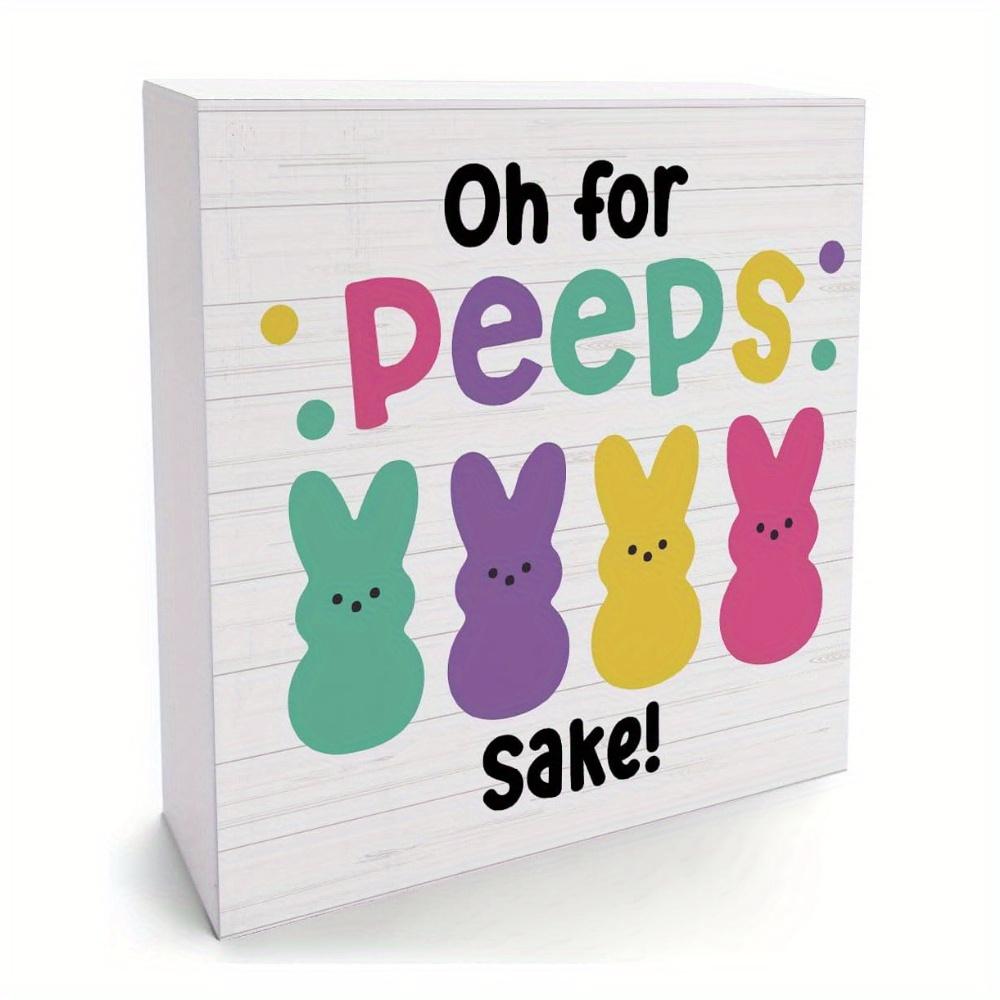 1pc Easter Bunny PVC Tabletop Ornament - Oh for Peeps Sake - Colorful Foam Decor, Multipurpose Home & Party Accessory