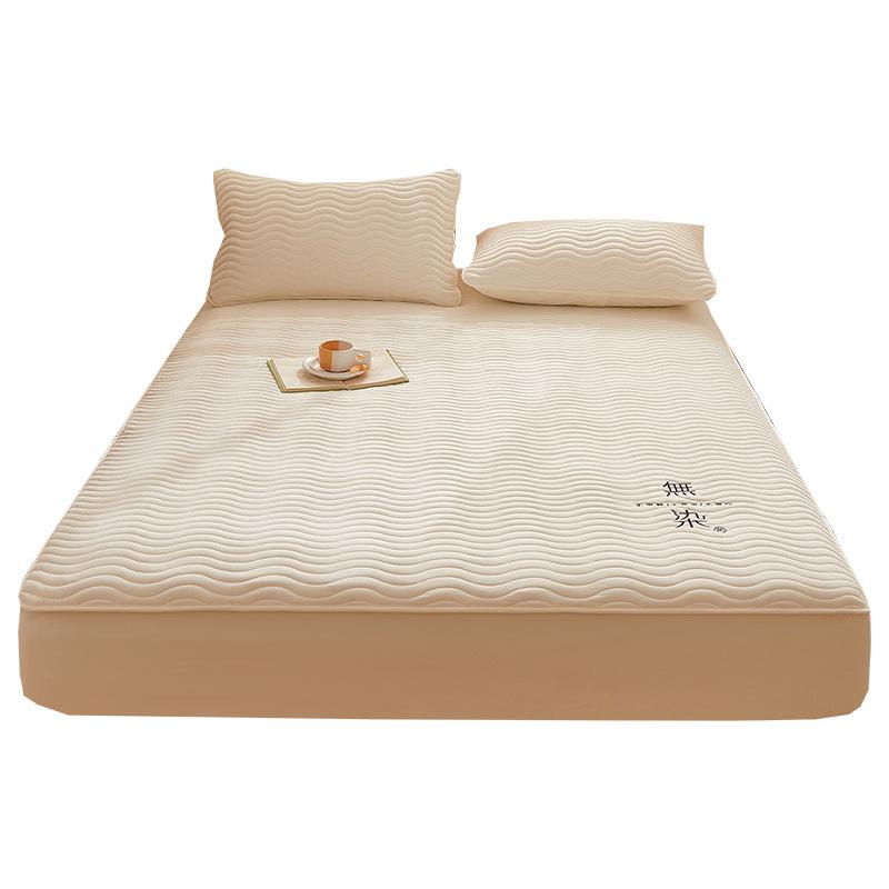 Mattress Class A cotton, soybean fiber padded mattress, mattress cover washed cotton Simmons mattress protective cover three-piece set