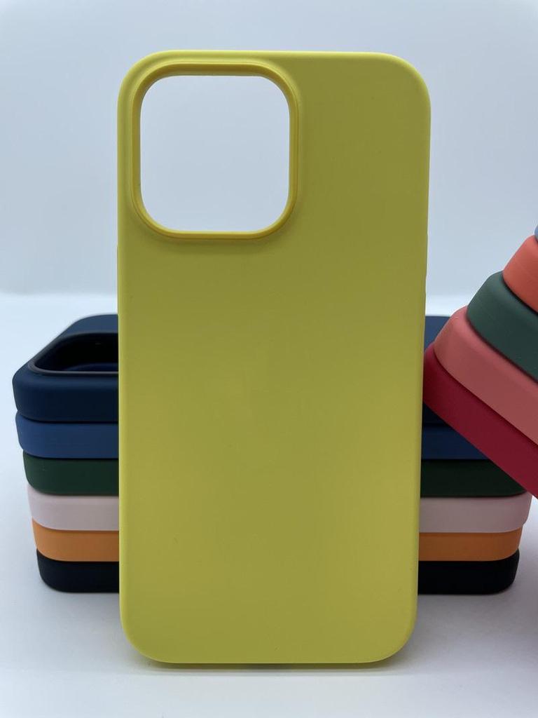 Apple 13 Pro Max Liquid Silicone Case with Pop-up Window & Full Coverage
