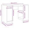Desk Grey Sonoma 120 x 42 x 76 cm Particleboard