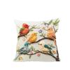 45cm Colorful Bird And Floral Print Pillow Cover For Living Room Decorative Couch Cushion Case Sofa Pillowcase