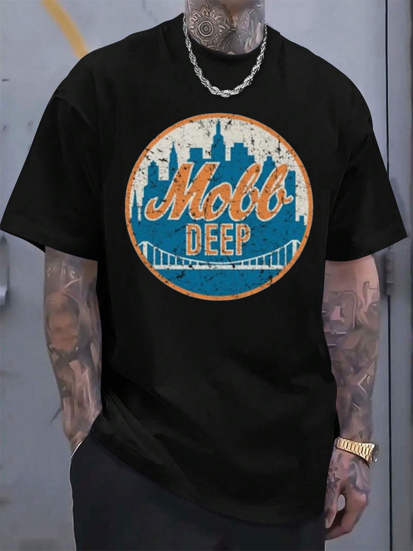 

Mobb Deep New York Vintage Graphic T-shirt for Men & Women - 100% Cotton 180gsm Regular Fit Tee with Brooklyn Bridge & City Skyline Print S