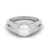925 Sterling Silver 2.22 Cts Cushion Pearl Solitaire With Accent Split Shank Wedding Women Ring
