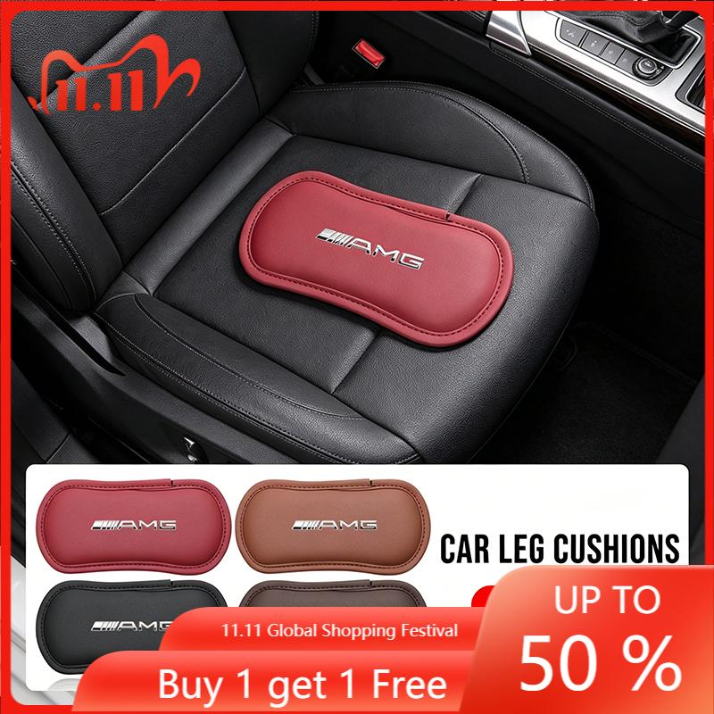MEA4 Car Interior Leg Knee Rest Pads Leather Cushion Car Styling Sticker For Mercedes Benz W204 W212 W176 GLC CLA GLA E C G M