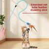 New Cat Toy for The Year of The Snake, Snake-shaped Cat Teaser, Elastic Net Tube, Hairball and Feather, Interactive Cat Toy