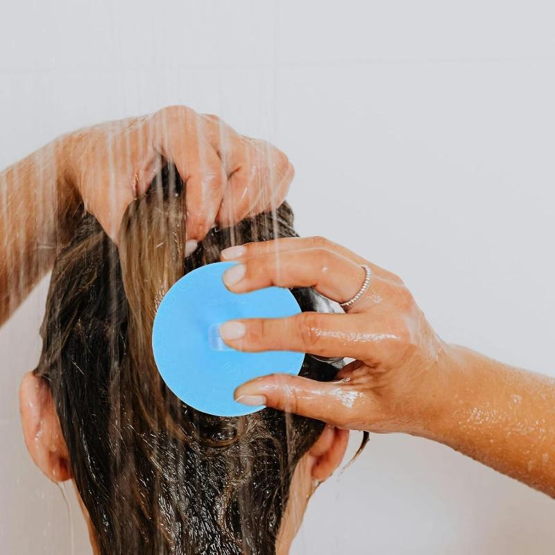 2 Stück Weiche Silikon-Shampoo-Bürstenkopf-Massagebürste Kopfhaut-Massagekamm Körperpflege Badezimmerprodukte Haarewaschen