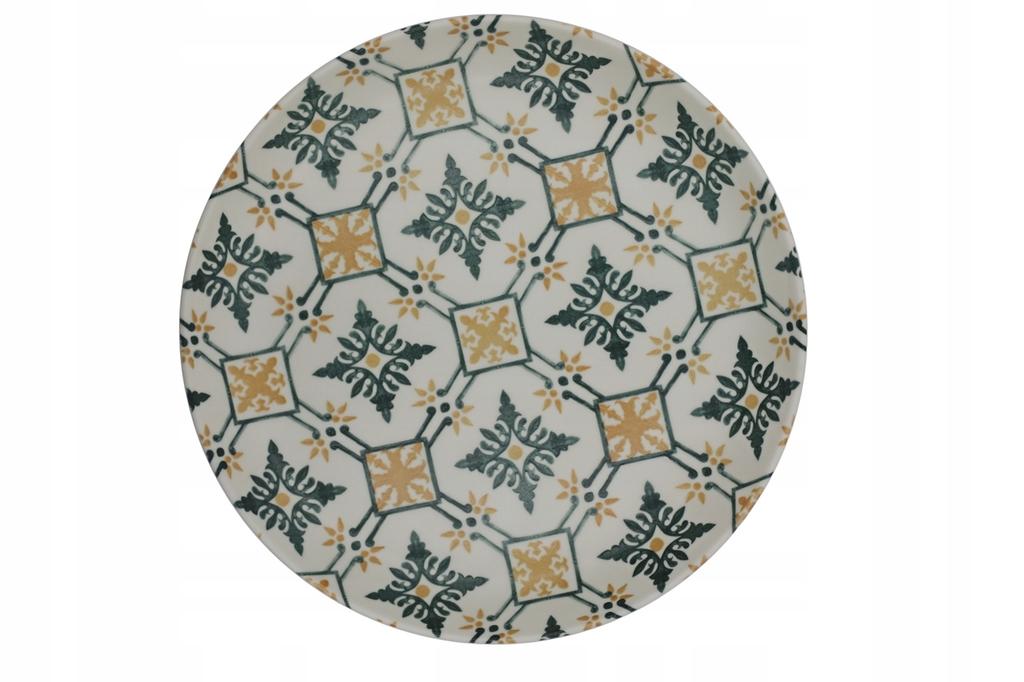 LARGE SHALLOW CERAMIC DINNER BREAKFAST PLATE 26 cm MOSAIQUE LINE